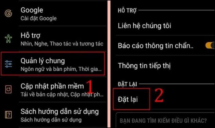 Khôi phục cài đặt gốc cho điện thoại Samsung khi bộ nhớ bị đầy