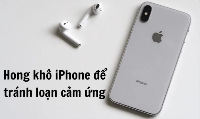 Cách hong khô iPhone X bị loạn cảm ứng