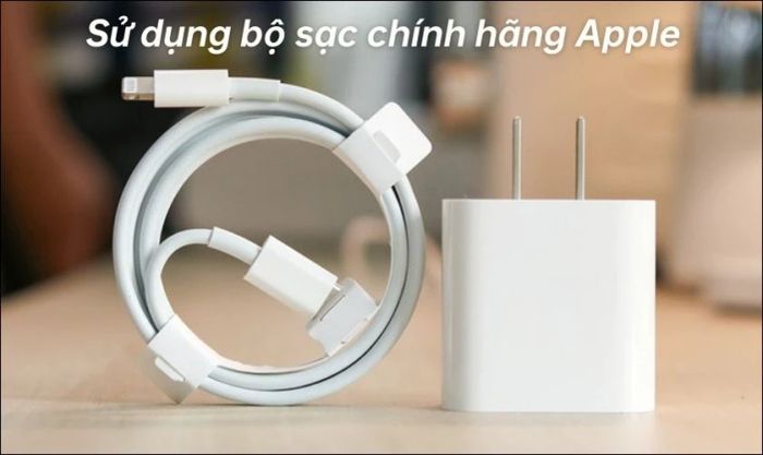 Sử dụng bộ sạc chính hãng của Apple
