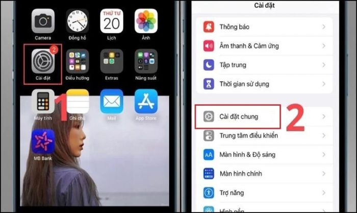 Tiến hành khôi phục lại cài đặt gốc của iPhone