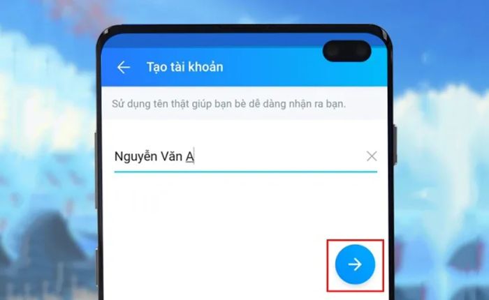 Nhập họ và tên