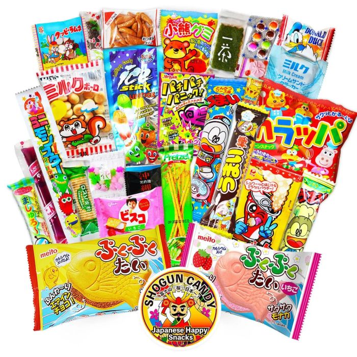 packages of assorted candies