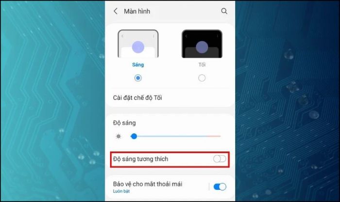 Kích hoạt chế độ màn hình tự nhiên (Natural)