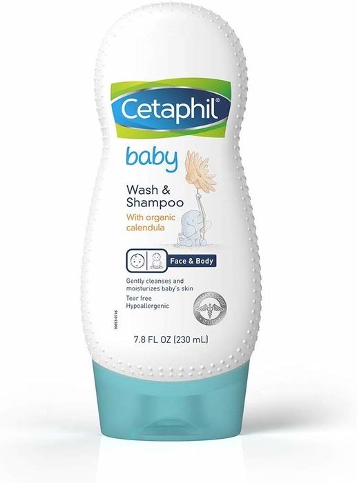 A bottle of Cetaphil Baby Wash and Shampoo.