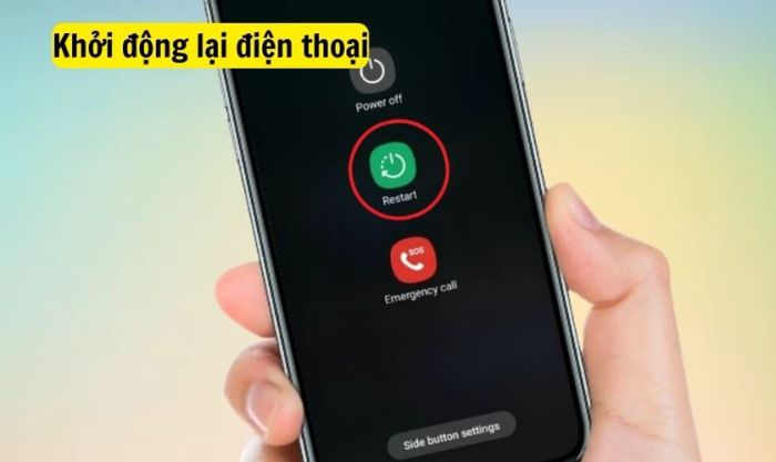 Khởi động lại điện thoại Samsung khi gặp lỗi bàn phím