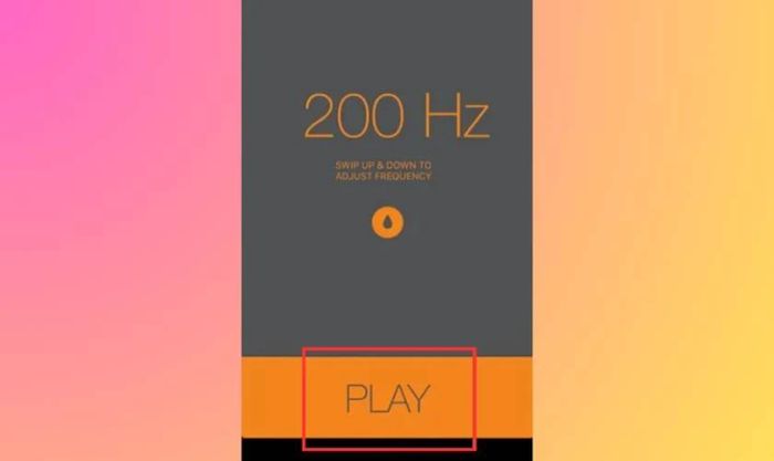 Mở ứng dụng và nhấn Play để kiểm tra tình trạng loa iPhone bị rè