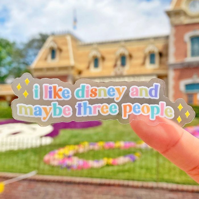 A vibrant sticker that says