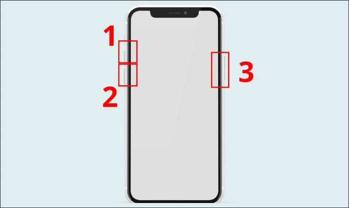 Nhấn Nút âm lượng và giữ Nút nguồn