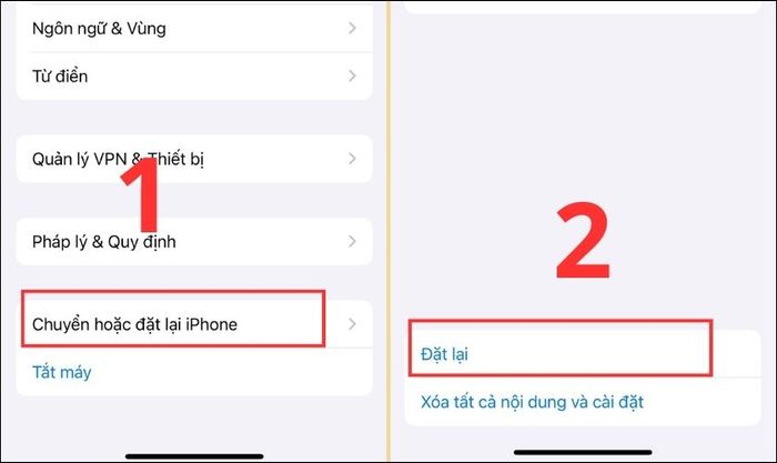 Khôi phục cài đặt gốc khi iPhone bị sọc màn hình