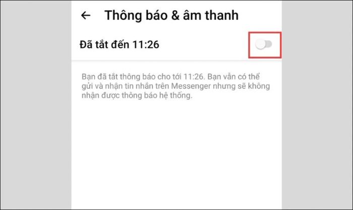 Kéo xuống dưới, chọn mục Thông báo & âm thanh. Tiếp theo, bạn chỉ cần tắt thông báo bằng cách ấn vào nút gạt tại mục Đang bật.