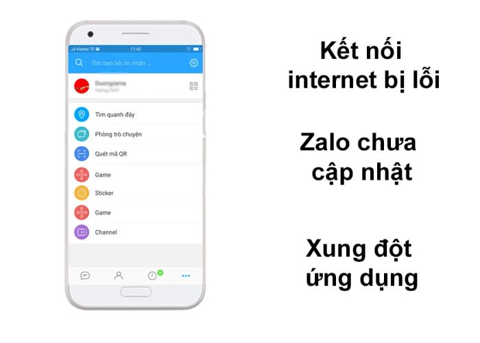 Nguyên nhân khiến Zalo không thể vào phòng trò chuyện