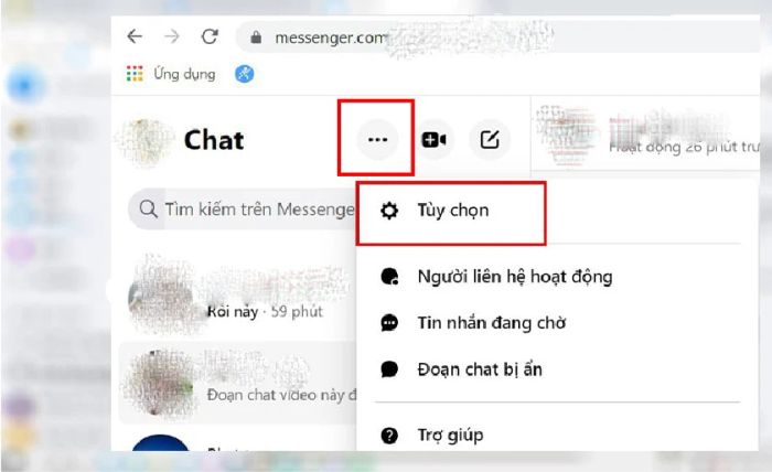 Tắt chế độ ẩn thời gian hoạt động trên Messenger