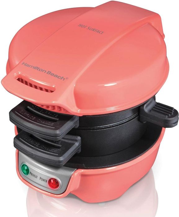 The vibrant coral sandwich maker