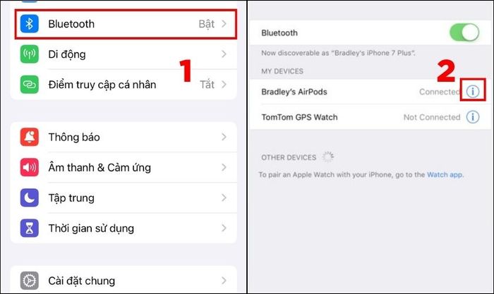Ngắt kết nối và kết nối lại AirPods với iPhone khi không thể kết nối được