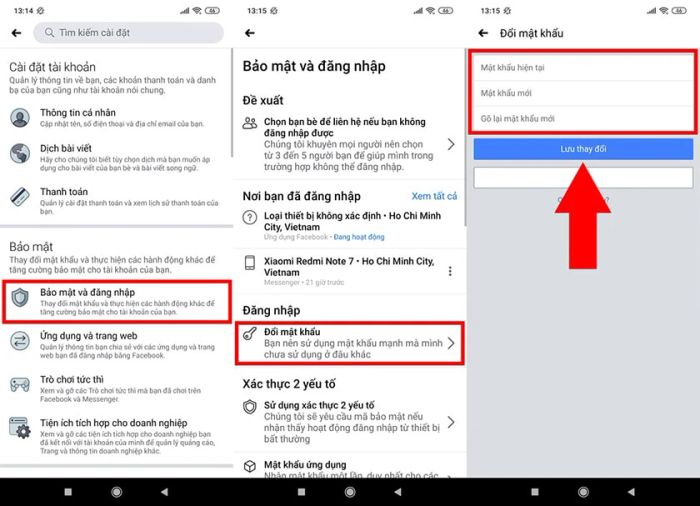 TH đã đăng nhập và nhớ mật khẩu Facebook
