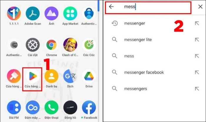 Cập nhật phiên bản Messenger mới nhất
