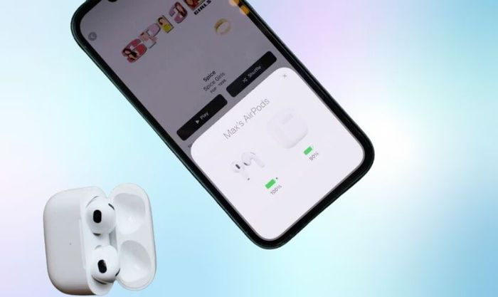 Đưa AirPods lại gần iPhone khi không thể kết nối được