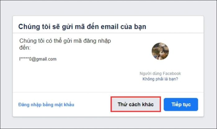 Chọn Thử cách khác