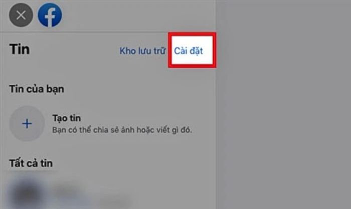 Chọn Cài đặt