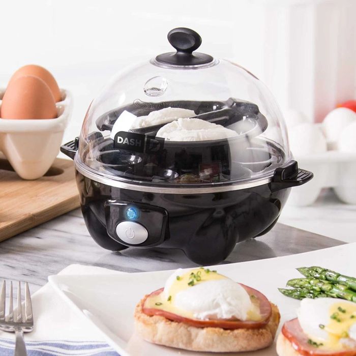 Black rapid egg cooker.