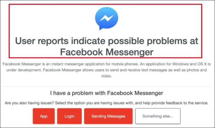 Tại sao Messenger gặp sự cố hôm nay?