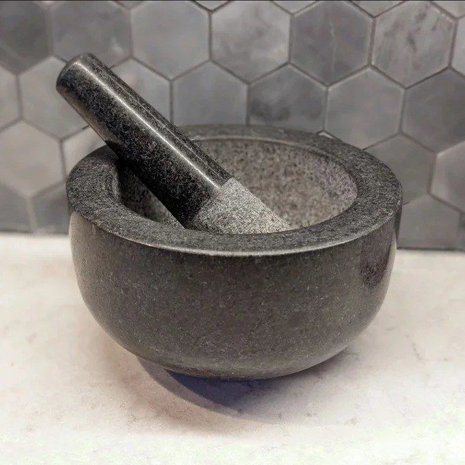 the granite mortar and pestle