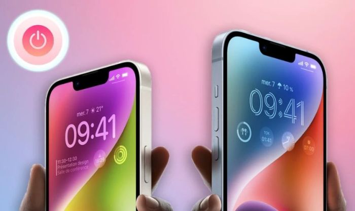 Khởi động lại điện thoại iPhone