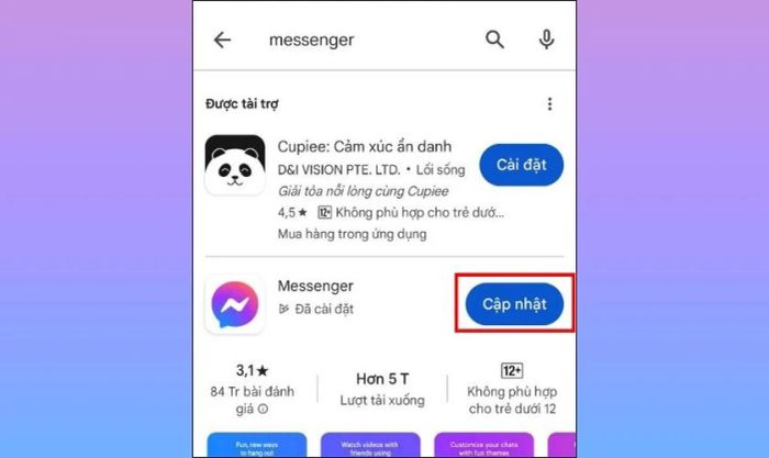 Nếu có bản cập nhật mới, hãy nhấn vào nút Cập nhật để cập nhật phiên bản mới nhất.