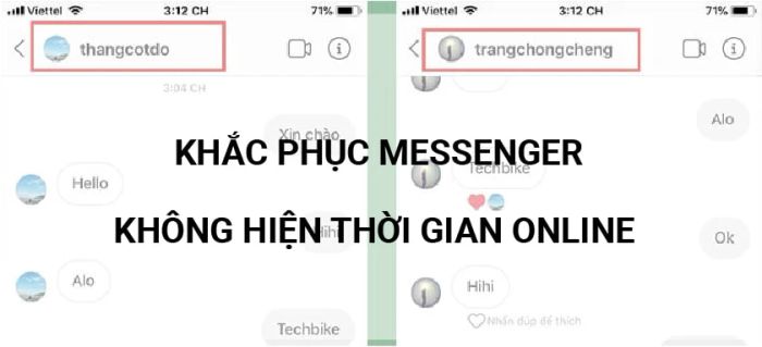 Cách khắc phục sự cố Messenger không hiển thị thời gian online mấy phút trước