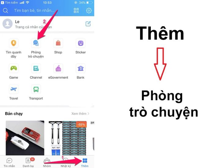 Cách vào phòng trò chuyện Zalo