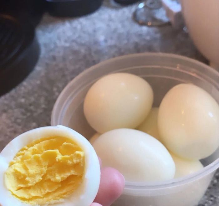 hard-boiled eggs made with the rapid egg cooker