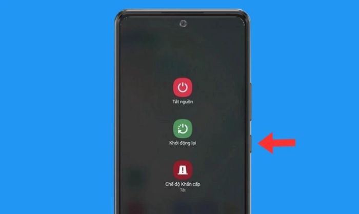 Nhấn giữ nút Nguồn trong vài giây
