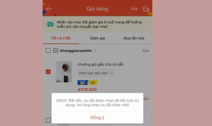 Lỗi M02 Shopee là gì?