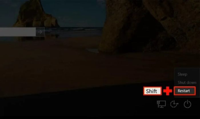 Reset Win 10 không mất dữ liệu từ màn hình đăng nhập (Login Screen) để sửa lỗi màn hình ám hồng
