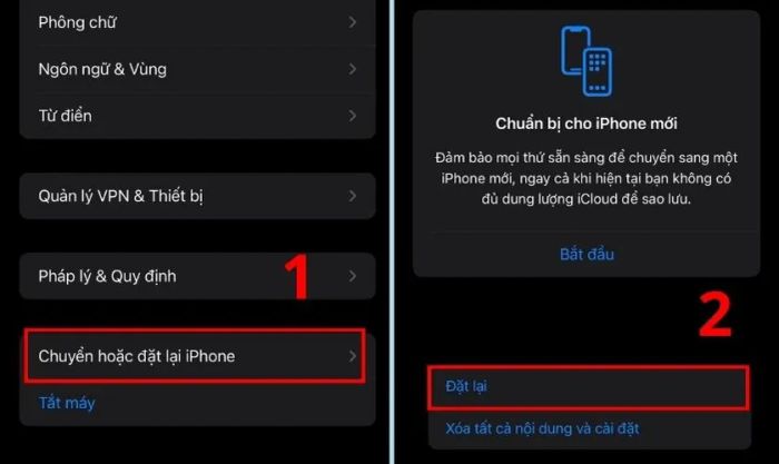 Reset lại cài đặt mạng để khắc phục các vấn đề về tin nhắn SMS.