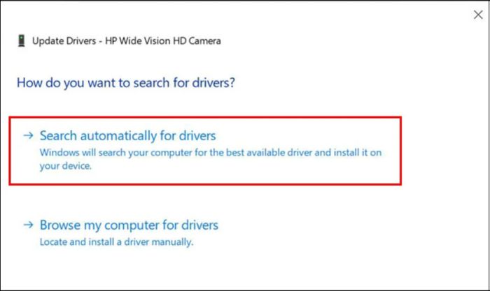 Sửa lỗi camera laptop, máy tính bằng cách cập nhật Driver cho camera