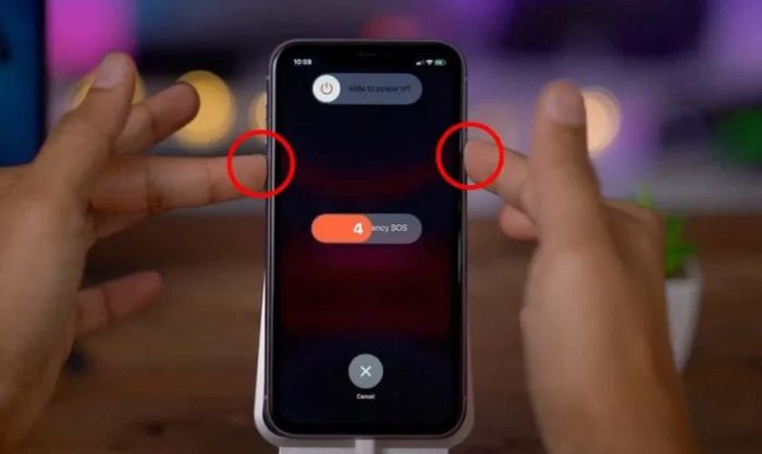 Khởi động lại iPhone khi không thể gửi được tin nhắn