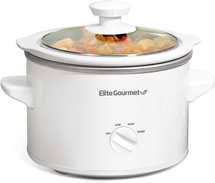 The sleek white slow cooker
