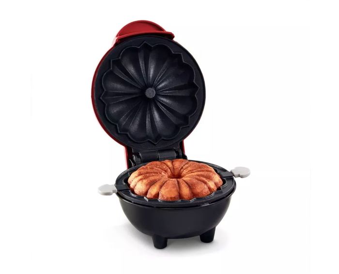 The vibrant red bundt cake maker