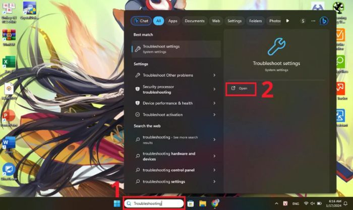 Sử dụng Windows Troubleshooter để khắc phục lỗi camera trên laptop, máy tính
