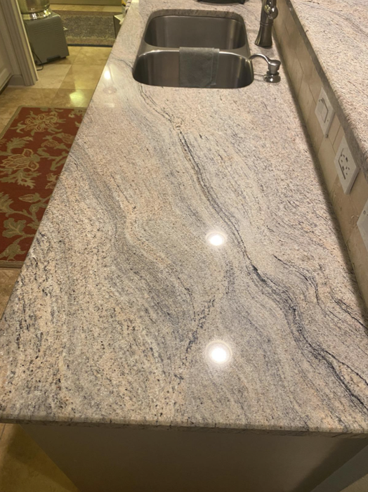 Reviewer photo showcasing a beautifully cleaned kitchen counter