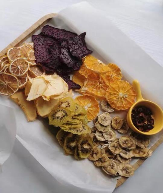 A reviewer’s photo of an assortment of dried fruits