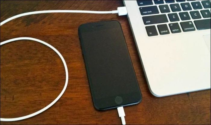 Tiến hành kết nối iPhone với máy tính của bạn.