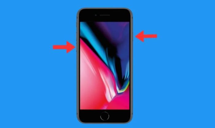 Khởi động lại iPhone 7/7Plus để sửa lỗi không thả cảm xúc tin nhắn trên Instagram