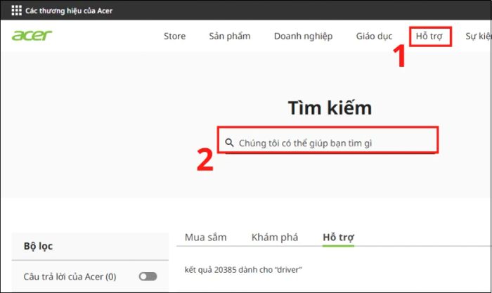 Tải lại Driver từ nhà sản xuất khi bị mất trình điều khiển camera