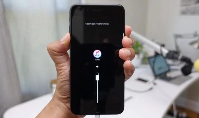 Nhấn giữ phím nguồn và nút giảm âm lượng iPhone