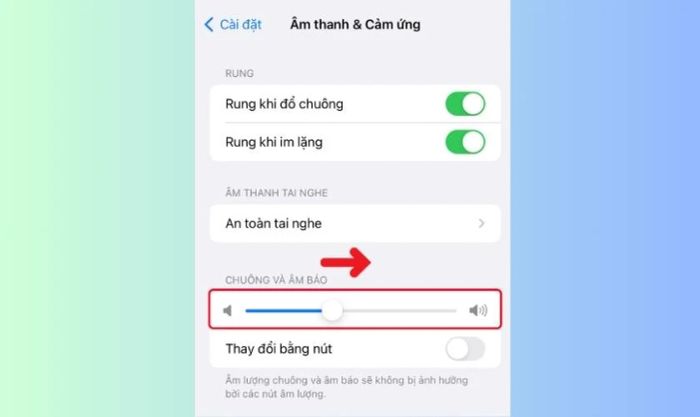 Kiểm tra âm lượng trên iPhone khi bị mất tiếng
