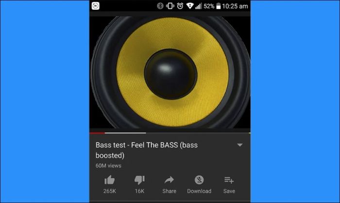 Tạo độ rung từ nhạc có bass mạnh và to