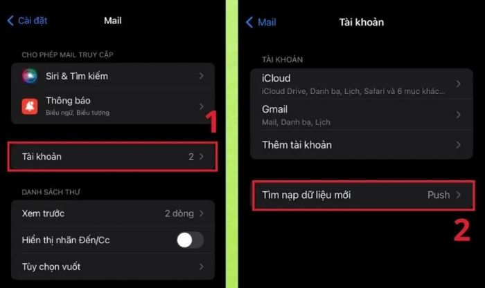 Cho phép Gmail hoạt động ngầm để khắc phục lỗi không nhận được thư trên iPhone.