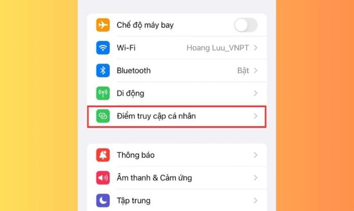 Cách sửa lỗi iPhone không hiển thị điểm truy cập cá nhân